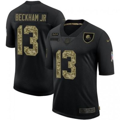 Cleveland Cleveland Browns #13 Odell Beckham Jr. Nike 2020 Salute To Service Camo Limited NFL Jersey Black