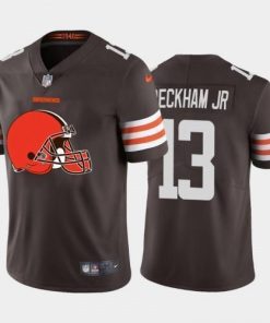 Cleveland Cleveland Browns #13 Odell Beckham Jr. Brown Nike Big Team Logo Vapor Limited NFL Jersey