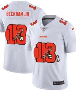 Cleveland Cleveland Browns #13 Odell Beckham Jr. White Nike Team Logo Dual Overlap Limited NFL Jersey