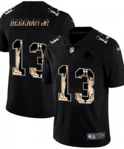 Cleveland Cleveland Browns #13 Odell Beckham Jr Carbon Black Vapor Statue Of Liberty Limited NFL Jersey