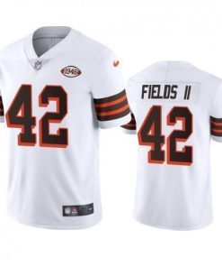 Cleveland Cleveland Browns #42 Tony Fields II Nike 1946 Collection Alternate Vapor Limited NFL Jersey - White
