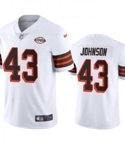 Cleveland Cleveland Browns #43 John Johnson Nike 1946 Collection Alternate Vapor Limited NFL Jersey - White