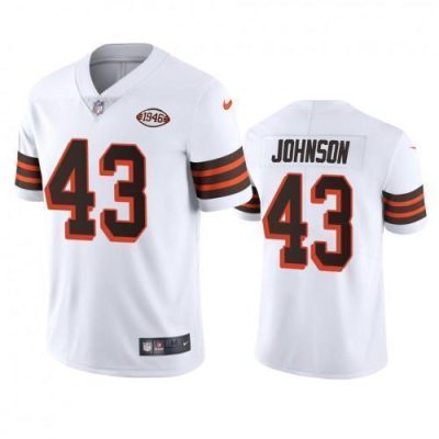 Cleveland Cleveland Browns #43 John Johnson Nike 1946 Collection Alternate Vapor Limited NFL Jersey - White
