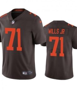 Cleveland Cleveland Browns #71 Jedrick Wills Nike Brown 2020 NFL Draft Alternate Vapor Limited Jersey