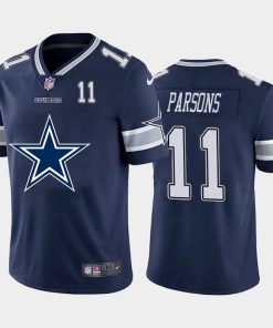 Dallas Cowboys #11 Micah Parsons Navy Blue Nike Big Team Logo Player Vapor Limited NFL Jersey