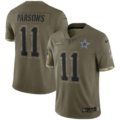 Dallas Cowboys #11 Micah Parsons Nike 2022 Salute To Service Limited Jersey - Olive