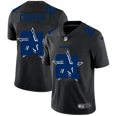 Dallas Cowboys #21 Ezekiel Elliott Nike Team Logo Dual Overlap Limited NFL Jersey Black