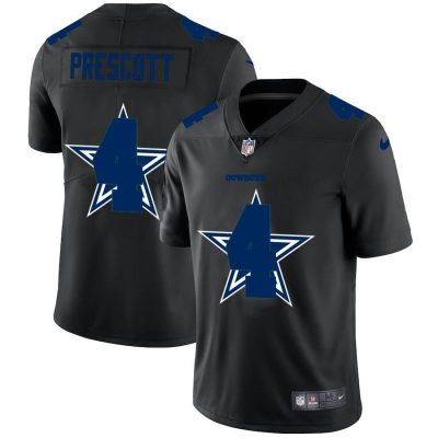 Dallas Cowboys #4 Dak Prescott Nike Team Logo Dual Overlap Limited NFL Jersey Black
