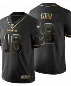 Dallas Cowboys #18 Randall Cobb Nike Black Golden Limited NFL 100 Jersey