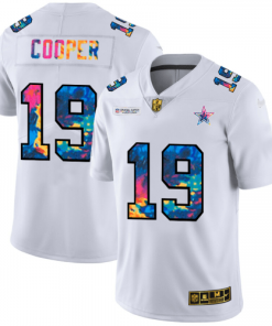 Dallas Cowboys #19 Amari Cooper White Nike Multi-Color 2020 NFL Crucial Catch Limited NFL Jersey