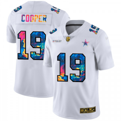 Dallas Cowboys #19 Amari Cooper White Nike Multi-Color 2020 NFL Crucial Catch Limited NFL Jersey