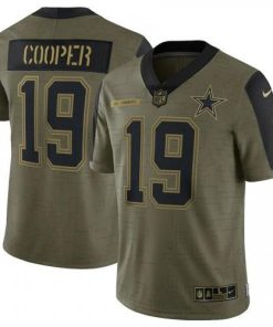 Dallas Cowboys #19 Amari Cooper Olive Nike 2021 Salute To Service Limited Player Jersey