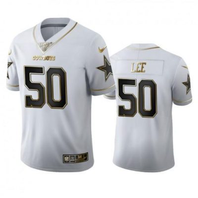 Dallas Cowboys #50 Sean Lee Nike White Golden Edition Vapor Limited NFL 100 Jersey