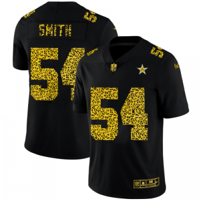 Dallas Cowboys #54 Jaylon Smith Nike Leopard Print Fashion Vapor Limited NFL Jersey Black