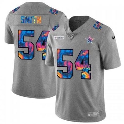 Dallas Cowboys #54 Jaylon Smith Nike Multi-Color 2020 NFL Crucial Catch NFL Jersey Greyheather
