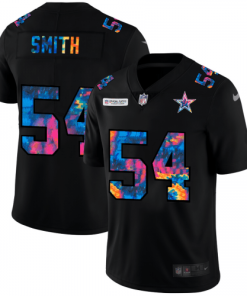 Dallas Cowboys #54 Jaylon Smith Nike Multi-Color Black 2020 NFL Crucial Catch Vapor Untouchable Limited Jersey