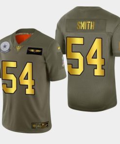 Dallas Cowboys #54 Jaylon Smith Nike Olive Gold 2019 Salute to Service Limited NFL 100 Jersey