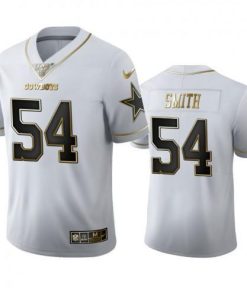 Dallas Cowboys #54 Jaylon Smith Nike White Golden Edition Vapor Limited NFL 100 Jersey