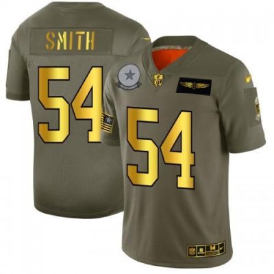 Dallas Cowboys #54 Jaylon Smith NFL Nike Olive Gold 2019 Salute to Service Limited Jersey