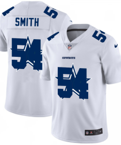 Dallas Cowboys #54 Jaylon Smith White Nike Team Logo Dual Overlap Limited NFL Jersey