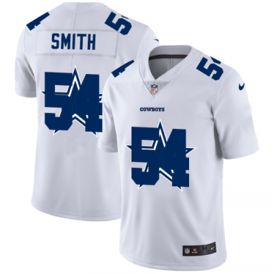 Dallas Cowboys #54 Jaylon Smith White Nike Team Logo Dual Overlap Limited NFL Jersey