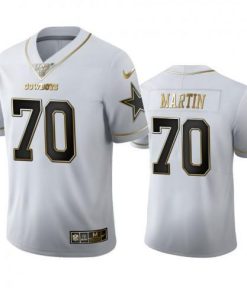 Dallas Cowboys #70 Zack Martin Nike White Golden Edition Vapor Limited NFL 100 Jersey