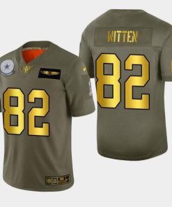 Dallas Cowboys #82 Jason Witten Nike Olive Gold 2019 Salute to Service Limited NFL 100 Jersey