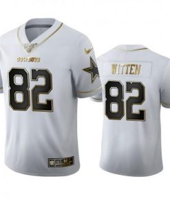 Dallas Cowboys #82 Jason Witten Nike White Golden Edition Vapor Limited NFL 100 Jersey