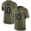 Denver Broncos #10 Jerry Jeudy Nike 2022 Salute To Service Limited Jersey - Olive