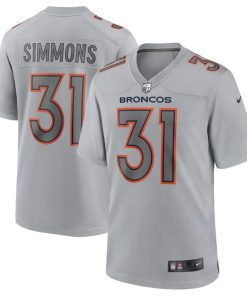Denver Broncos #31 Justin Simmons Nike Gray Atmosphere Fashion Game Jersey