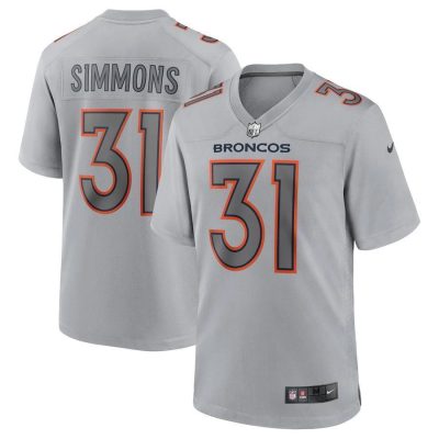 Denver Broncos #31 Justin Simmons Nike Gray Atmosphere Fashion Game Jersey