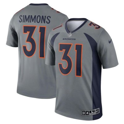 Denver Broncos #31 Justin Simmons Nike Gray Inverted Legend Jersey