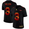 Denver Broncos #3 Russell Wilson Black Nike Red Orange Stripe Vapor Limited NFL Jersey