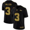 Denver Broncos #3 Russell Wilson Nike Leopard Print Fashion Vapor Limited NFL Jersey Black