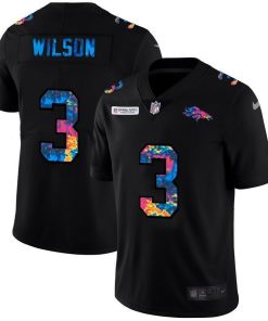 Denver Broncos #3 Russell Wilson Nike Multi-Color Black 2020 NFL Crucial Catch Vapor Untouchable Limited Jersey