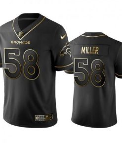 Denver Broncos #58 Von Miller Stitched NFL Vapor Untouchable Limited Black Golden Jersey