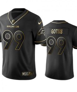 Denver Broncos #99 Adam Gotsis Stitched NFL Vapor Untouchable Limited Black Golden Jersey
