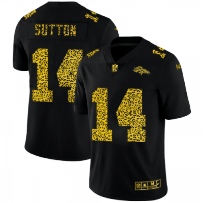 Denver Denver Broncos #14 Courtland Sutton Nike Leopard Print Fashion Vapor Limited NFL Jersey Black