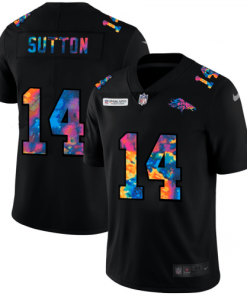 Denver Denver Broncos #14 Courtland Sutton Nike Multi-Color Black 2020 NFL Crucial Catch Vapor Untouchable Limited Jersey