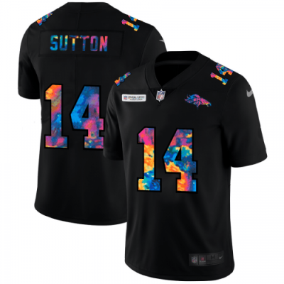 Denver Denver Broncos #14 Courtland Sutton Nike Multi-Color Black 2020 NFL Crucial Catch Vapor Untouchable Limited Jersey