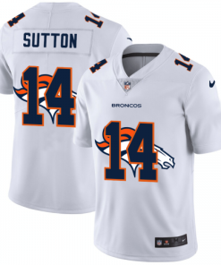 Denver Denver Broncos #14 Courtland Sutton White Nike Team Logo Dual Overlap Limited NFL Jersey