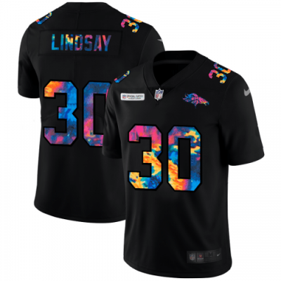 Denver Denver Broncos #30 Phillip Lindsay Nike Multi-Color Black 2020 NFL Crucial Catch Vapor Untouchable Limited Jersey