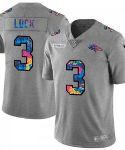Denver Denver Broncos #3 Drew Lock Nike Multi-Color 2020 NFL Crucial Catch NFL Jersey Greyheather