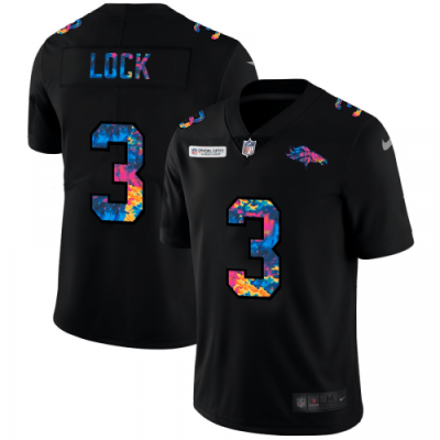Denver Denver Broncos #3 Drew Lock Nike Multi-Color Black 2020 NFL Crucial Catch Vapor Untouchable Limited Jersey