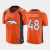Denver Denver Broncos #48 Derrek Tuszka Orange Nike Big Team Logo Vapor Limited NFL Jersey