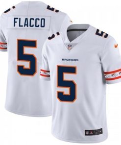 Denver Denver Broncos #5 Joe Flacco Nike White Team Logo Vapor Limited NFL Jersey