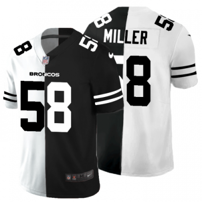 Denver Denver Broncos #58 Von Miller Black V White Peace Split Nike Vapor Untouchable Limited NFL Jersey