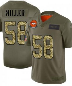 Denver Denver Broncos #58 Von Miller Nike 2019 Olive Camo Salute To Service Limited NFL Jersey