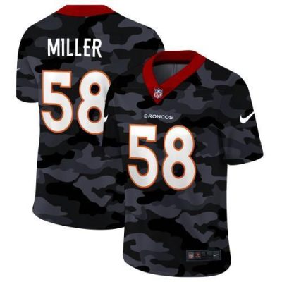Denver Denver Broncos #58 Von Miller Nike 2020 Black CAMO Vapor Untouchable Limited Stitched NFL Jersey