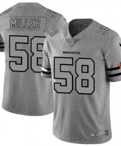Denver Denver Broncos #58 Von Miller Nike Gray Gridiron II Vapor Untouchable Limited NFL Jersey